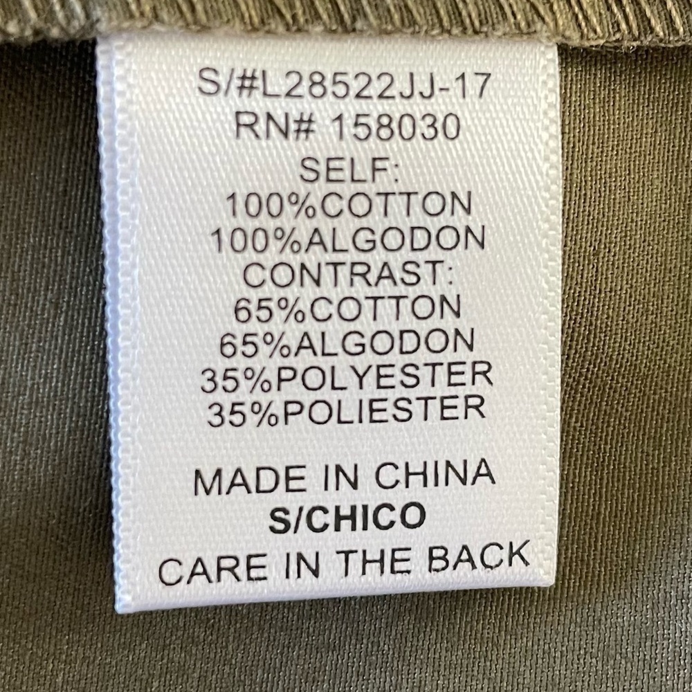 Love Tree Women’s Hooded Double Zip Army Green Utility Jacket Size Small - Picture 13 of 13